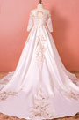 Sheer Top Lace Plus Size Wedding Dress