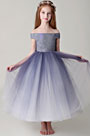 Off Shoulder Children Wedding Flower Girl Dress
