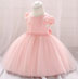 Lovely Lace Beadings Applique Baby Dress