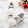 NEW Children Girl Closed Toe Leather Flower Shoes