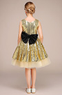 Robe de Filles Sans Manches En Sequins Or