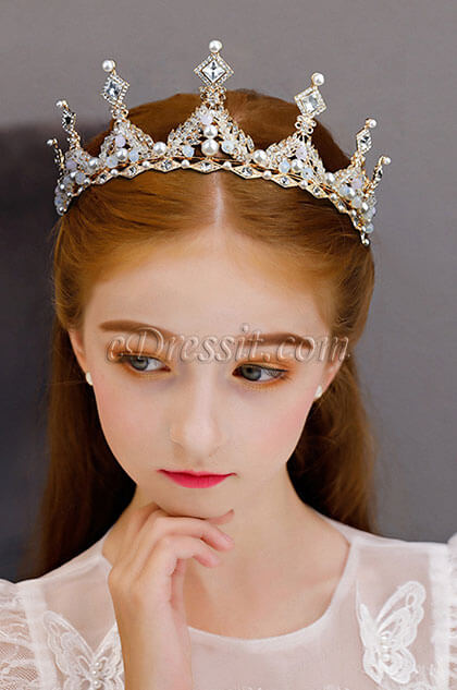 Обруч для волос с жемчужной короной