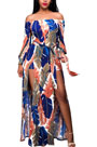 Off Shoulder Printed Dress Summer Dress