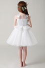 Princess White Sleeveless Wedding Flower Girl Dress