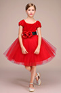 Robe Pour Fille Rouge en Tulle