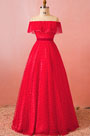 Elegant Off Shoulder Evening Dress Plus Size Dress