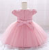Lovely Lace Beadings Applique Baby Dress