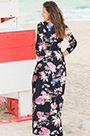 Women Long Printed Holiday Dress