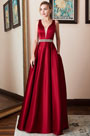 Sleeveless Beading Waistband Evening Dress Prom Gown