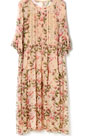 Fashion Silk Printed Long Holiday Dress Day Wear