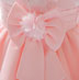 lovely Round Neck Pink/White/Beige Baby Dress