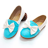 Girl's Closed Toe Leather Flat Buckle Flower Shoes