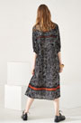 Silk Round Neck Printed Dress Day Dress