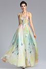 A Line Strapless Print Evening Dress Bridesmaid Dress