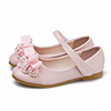 Girl's Round Toe Leather Flat Flower Girl Dance Shoe