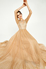 New Fashion Gold-Brown Shiny Formal Evening Dress