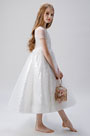 Sheer Top Children Wedding Flower Girl Dress