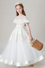 Princess Short Sleeves Flower Girl Dress