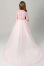 Princess Pink Children Wedding Flower Girl Dress
