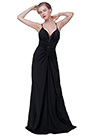 New Sexy Black Halter Deep V-Cut Party Ball Dress