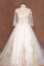 Princess Plus Size A-line Wedding Dress with Train