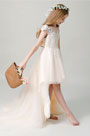 V-cut Children Wedding Flower Girl Dress