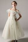 Princess Off Shoulder Children Flower Girl Dress