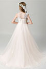 V-cut Children Wedding Flower Girl Dress