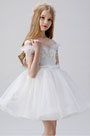 Off Shoulder Children Wedding Flower Girl Dress