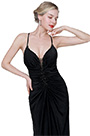 New Sexy Black Halter Deep V-Cut Party Ball Dress