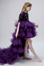 Purple Multi-layer Children Flower Girl Dress