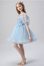 Baby Blue Short Flower Girl Dress