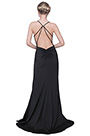 New Sexy Black Halter Deep V-Cut Party Ball Dress