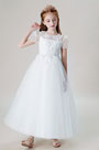 Kurzen Ärmeln Kinder Hochzeit Blumenmädchen Kleid