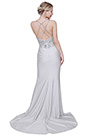 New Grey Beaded Top Sweetheart Party Evening Dress