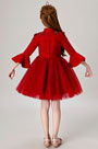 High Neck Children Wedding Flower Girl Dres