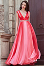 V-Cut Ремни Градиент Цвета Подружка Невесты Дресс