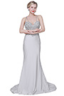 New Grey Beaded Top Sweetheart Party Evening Dress