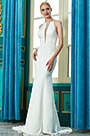 Sexy Neu Weißes Halfter Party Hochzeit Kleid