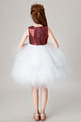 Lovely Bordeaux Sequin Wedding Flower Girl Dress