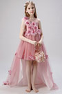 Children Wedding Flower Girl Dress with Train
