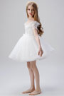Off Shoulder Children Wedding Flower Girl Dress