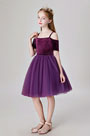 Lovely Purple Children Wedding Flower Girl Dress