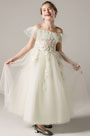 Princess Off Shoulder Children Flower Girl Dress