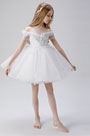 Off Shoulder Children Wedding Flower Girl Dress
