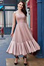 Neu Rosa Korset Teelänge Party Ball Abendkleid
