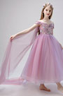 Off Shoulder Children Wedding Flower Girl Dress
