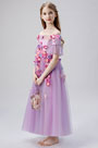 Princess Off Shoulder Wedding Flower Girl Dress