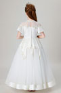 Princess Short Sleeves Flower Girl Dress