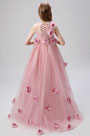 Children Wedding Flower Girl Dress with Train